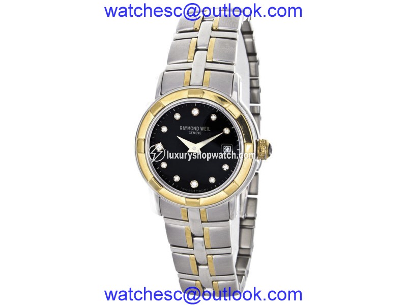 Raymond Weil 9440 Stainless Steel With Black Dial 28mm Womens Watch Raymond Weil