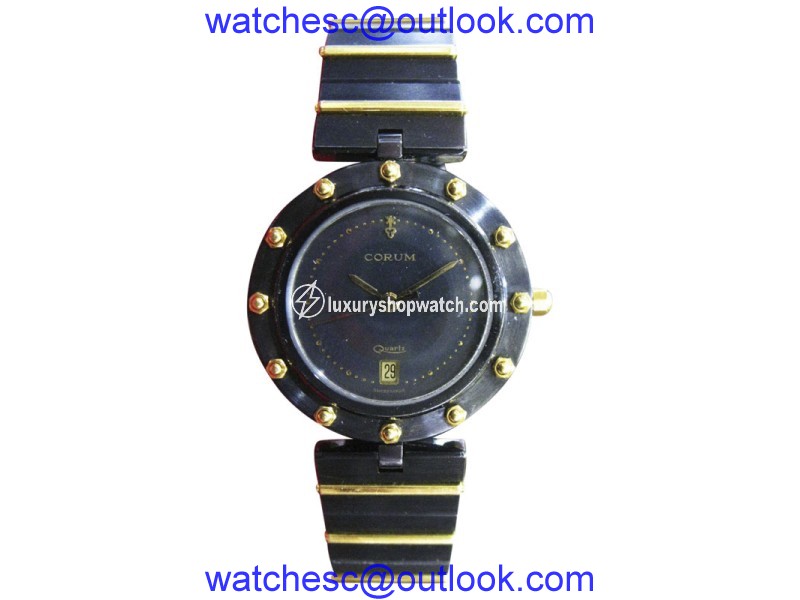 Corum Clipper Club Stainless Steel & 18K Yellow Gold 30mm Womens Watch Corum
