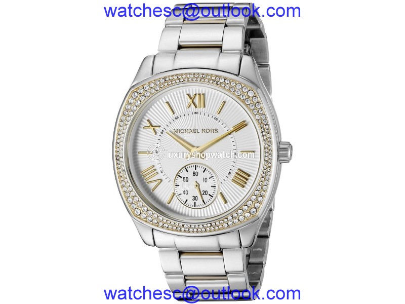 Michael Kors MK6277 Silver Dial Two Tone Stainless Steel 39mm Womens Watch Michael Kors
