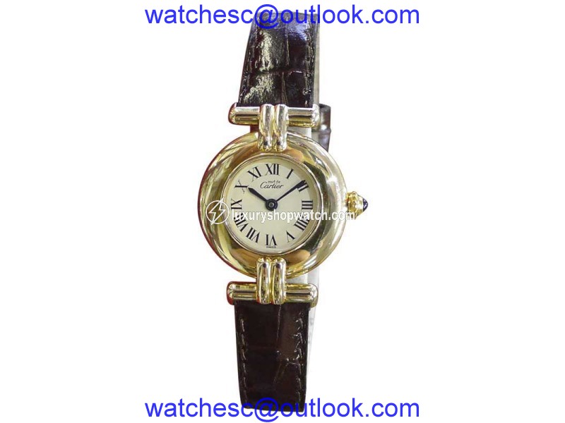 Cartier Must De Cartier Vermeil Gold Plated Sterling Silver 24mm Womens Watch Cartier
