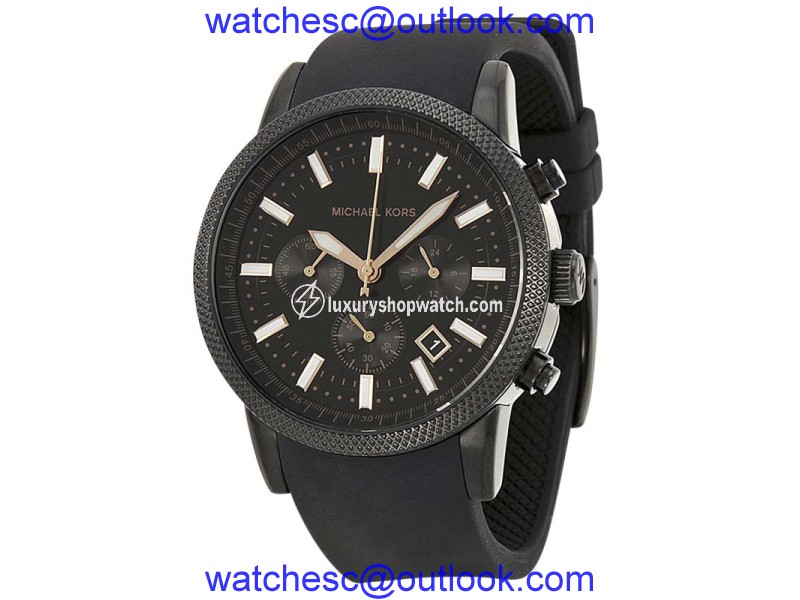 Michael Kors MK8317 Black Ion Plated Stainless Steel 43mm Mens Watch Michael Kors