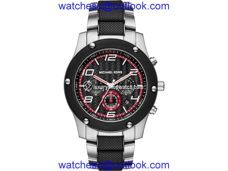 Michael Kors Caine MK8474 Stainless Steel with Black Dial 45mm Mens Watch Michael Kors