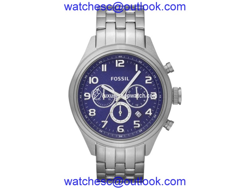 Fossil Asher BQ1027 Stainless Steel Quartz 46mm Mens Watch Fossil