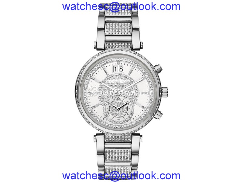 Michael Kors MK6281 Sawyer Silver Dial Stainless Steel 39mm Womens Watch Michael Kors