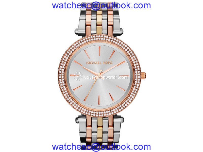 Michael Kors MK3203 Tri Tone Stainless Steel 39mm Womens Watch Michael Kors