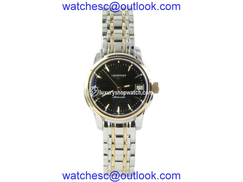 Longines L22635527 Stainless Steel and Rose Gold 26mm Womens Watch Longines