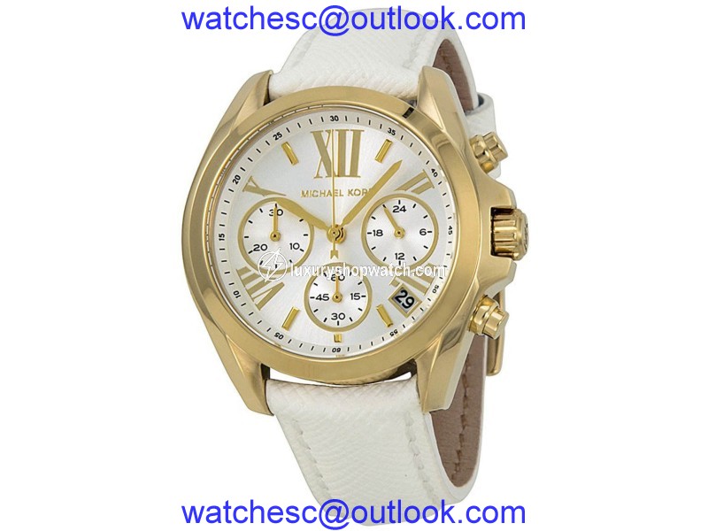 Michael Kors Bradshaw MK2302 Gold Tone Stainless Steel / Leather Quartz 35mm Womens Watch Michael Kors