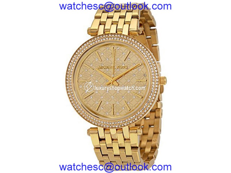 Michael Kors Darci MK3398 Gold Tone Stainless Steel Quartz 39mm Womens Watch Michael Kors