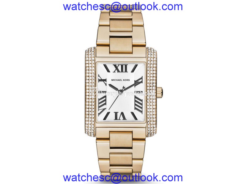 Michael Kors Emery MK3254 Gold Tone Stainless Steel Quartz 40mm Womens Watch Michael Kors