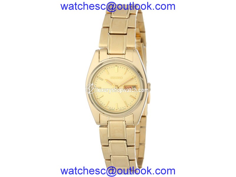 Seiko SXA122 Gold-Tone Stainless Steel Quartz 25mm Womens Watch Seiko