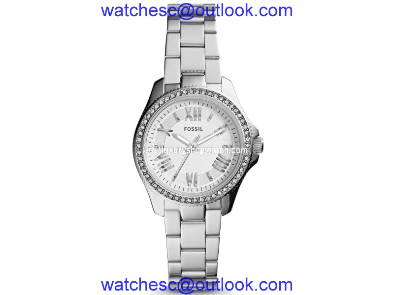Fossil Cecile AM4576 Stainless Steel with Diamond Quartz 29mm Womens Watch Fossil