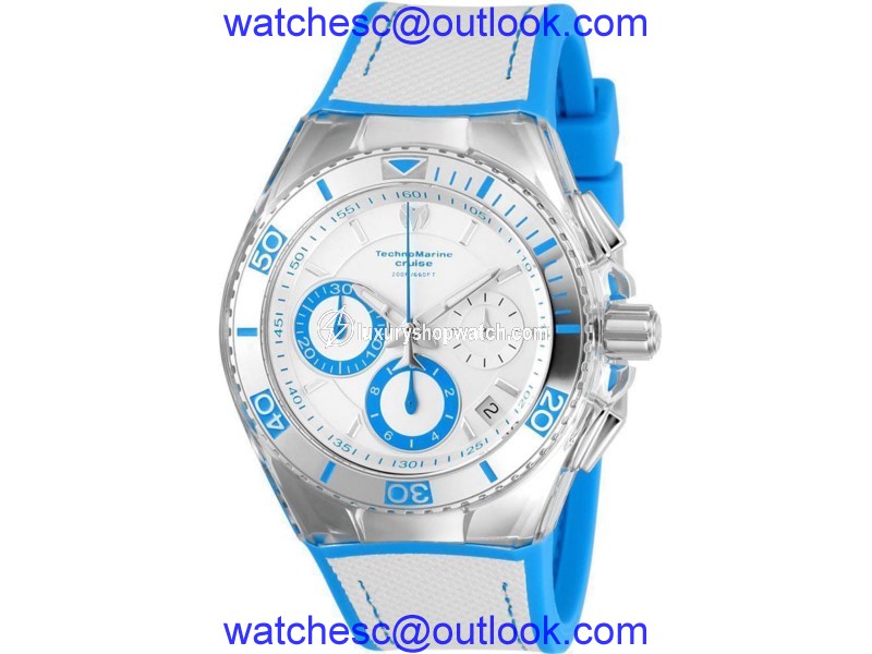 Technomarine Cruise TM-115337 Stainless Steel & Silicone Strap Quartz 49mm Mens Watch TechnoMarine
