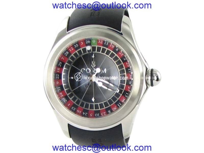 Corum Bubble Game Roulette 082.310.20/0371 CA01 Stainless Steel / Rubber Automatic 47mm Mens Watch Corum