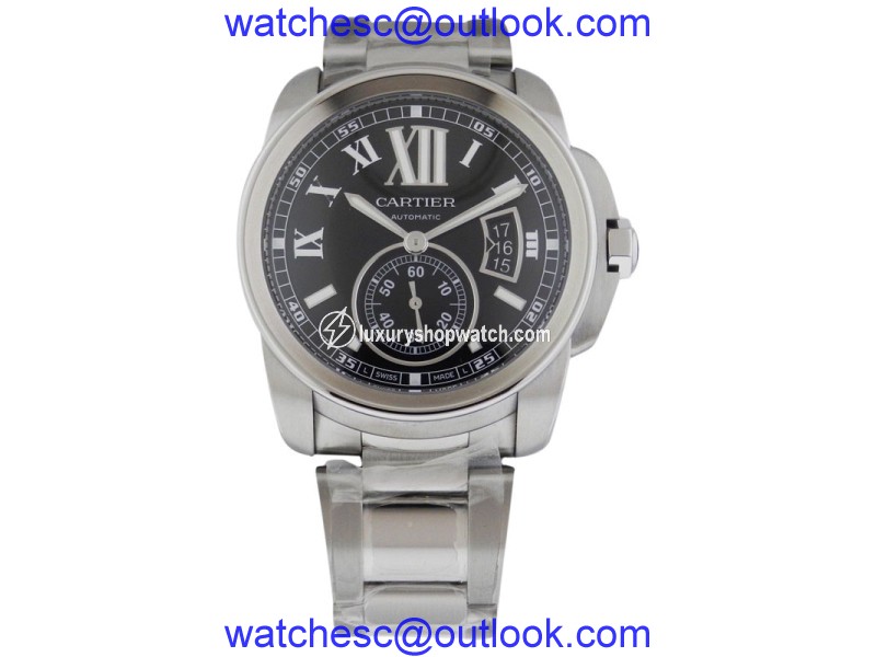 Cartier Calibre de Cartier W7100016 Automatic Steel Black Dial Watch Cartier