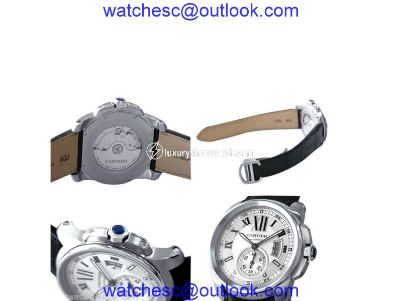 Cartier Calibre de Cartier W7100037 Automatic Stainless Steel Leather Watch Cartier
