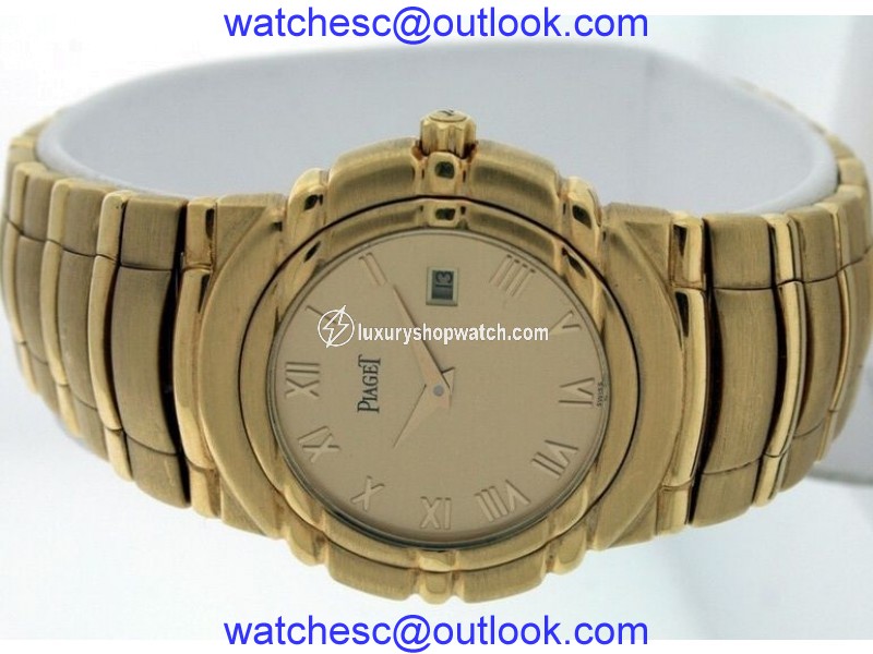 Piaget Tanagra with Date 18K Yellow Gold 34mm Men's Watch Piaget