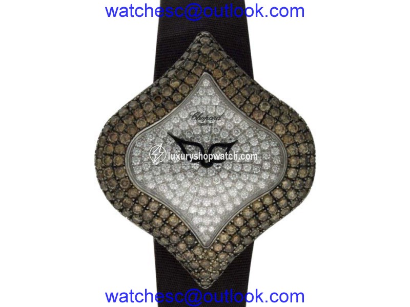 Chopard Pushkin 18K White Gold Diamond Womens Watch Chopard