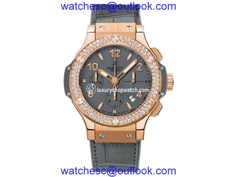 Hublot 341.PT.5010.LR.1104 Big Bang Earl Gray Gold 18K Rose Gold 41mm Mens Watch Hublot