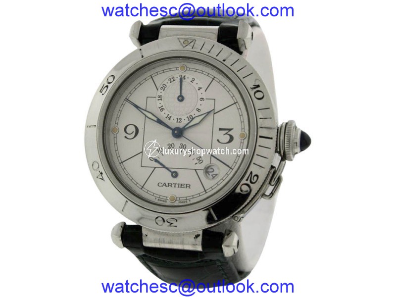 Cartier Pasha Stainless Steel & Leather 38mm Watch Cartier