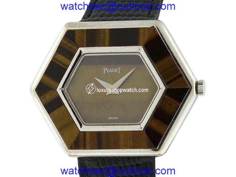 Piaget Classique 18K White Gold & Tiger Eye 34mm Watch Piaget
