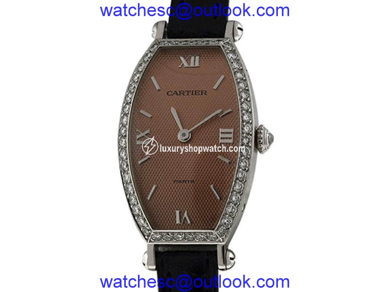 Cartier Baignoire Alongee 18K White Gold Diamond 21mm Watch Cartier