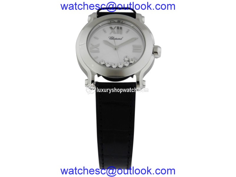 Chopard Happy Sport Round Quartz 278475-3001 Floating Diamonds Chopard