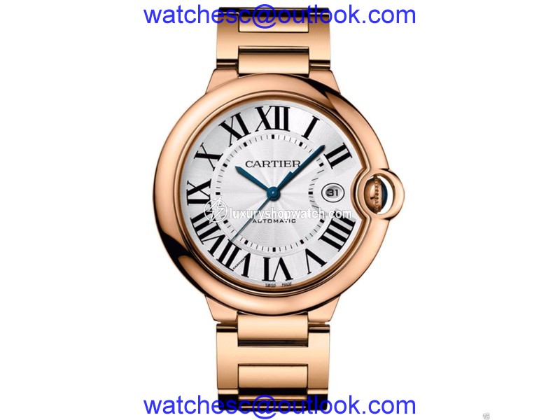 Cartier w69006z2 Ballon Bleu 18Kt Rose Gold Bracelet 42mm Watch Cartier