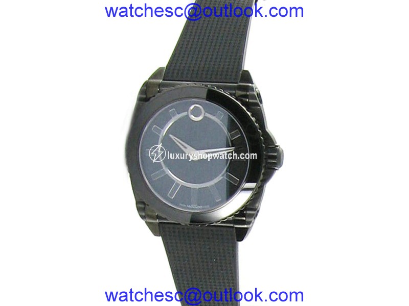 Movado 0606363 Master M03 Automatic Black Rubber Strap Watch 44mm Movado