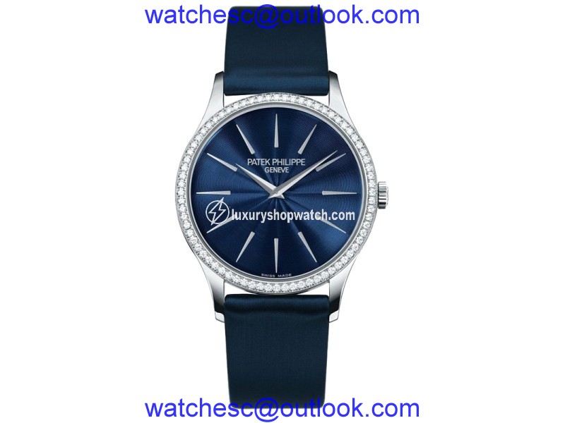 Patek Philippe Calatrava 4897G-001 33mm 18K White Gold Diamond Watch Patek Philippe