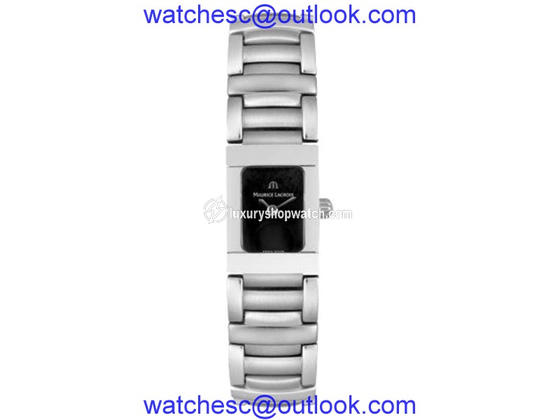Maurice Lacroix Ladies Black Dial Silver Stainless Steel Bracelet Watch M0104260 Maurice Lacroix