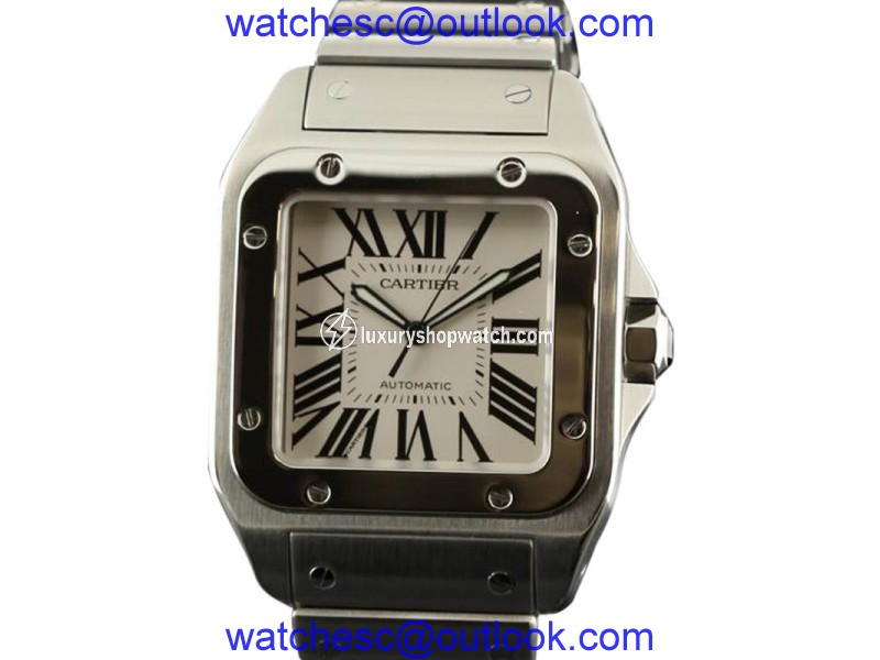 Cartier Santos 100 W200737G Stainless Steel White Watch| Cartier