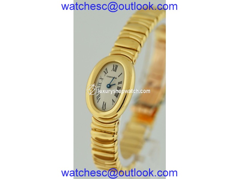 Cartier Baignoire 18K Yellow Gold Womens Watch Cartier