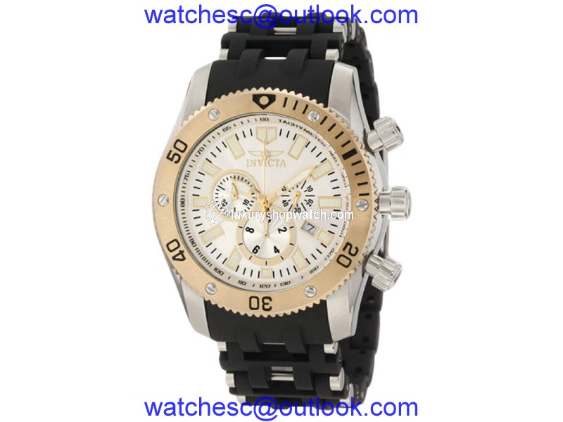 Invicta 10250 Silver Dial Polyurethane Chronograph Men's Watch Invicta