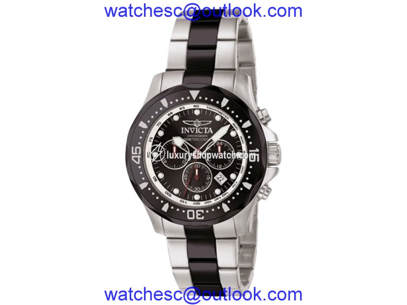 Invicta 5266 II Sports Black Dial Two Tone Chronograph Men's Watch Invicta
