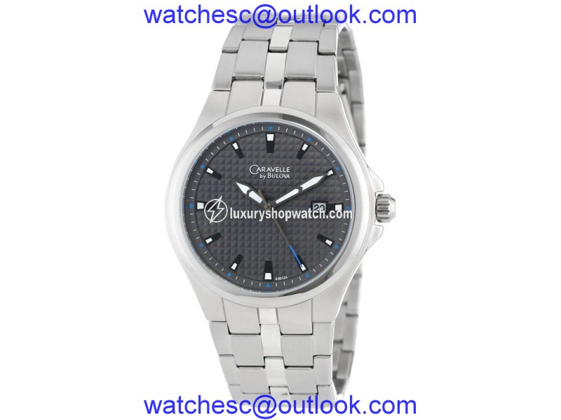 Caravelle By Bulova Men's Grey Dial Stainless Steel Watch 43B124 Caravelle By Bulova