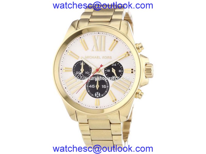 Michael Kors MK5838 Wren Chronograph Silver Dial Gold-tone Womens Watch Michael Kors