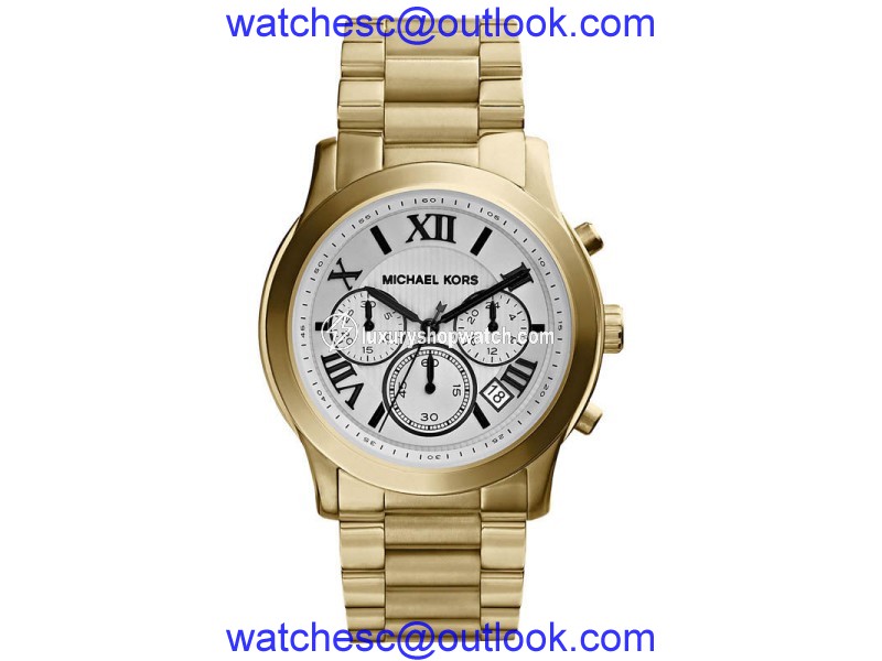 Michael Kors MK5916 Chronograph Gold-Tone White Dial Cooper Women's Watch Michael Kors