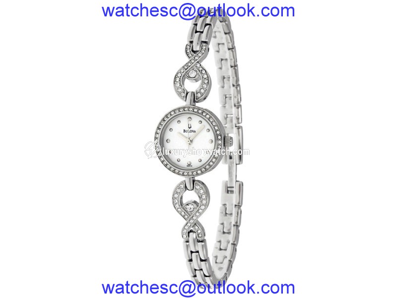 Bulova 96X115 Silver Analog Display Quartz Womens Watch Bulova