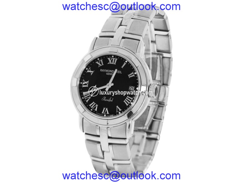 Raymond Weil 9541-ST-00208 Parsifal Black Dial Stainless Steel Mens Watch Raymond Weil