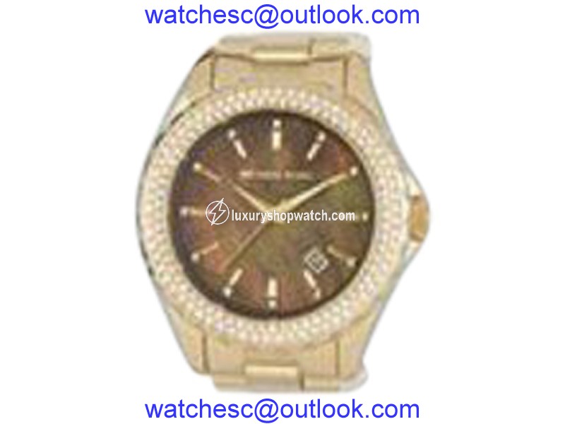 Michael Kors MK5452 Jet Set MOP Dial Crystal Gold Plated Bracelet Womens Watch Michael Kors