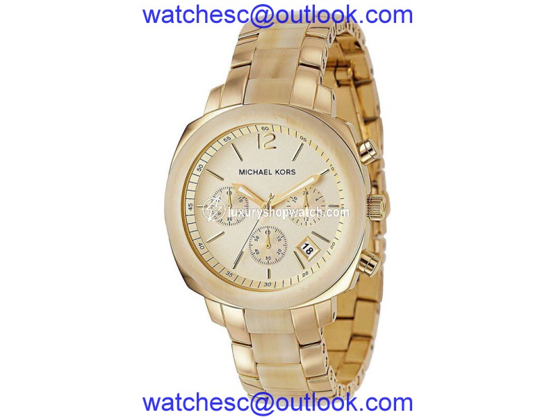Michael Kors MK5247 Champagne Dial Gold Steel and Plastic Bracelet Womens Watch Michael Kors