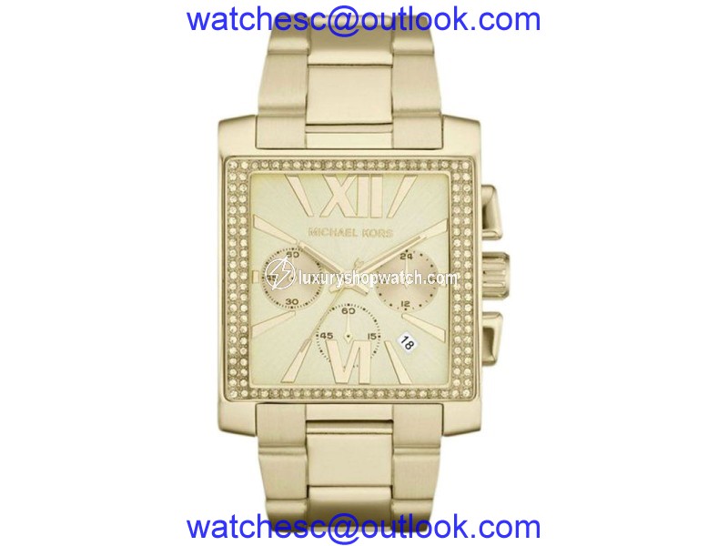 Michael Kors MK5673 Uptown Glam GIA Chronograph Gold-tone Womens Watch Michael Kors