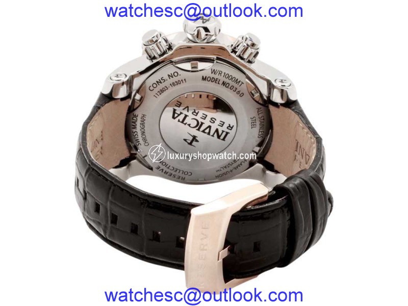 Invicta 0360 Reserve Venom Chronograph Leather Band Quartz Watch Invicta