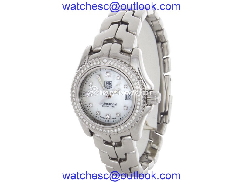 Tag Heuer WT141J Professional MOP Diamond Dial Stainlees Steel Womens Watch Tag Heuer