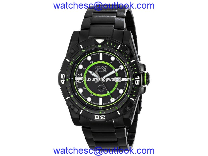 Bulova Marine Star 98B178 Stainless Steel Mens Watch Bulova