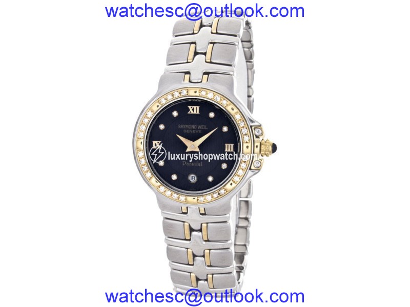 Raymond Weil 9990-DBD Black Dial Two Tone Parsifal Womens Watch Raymond Weil