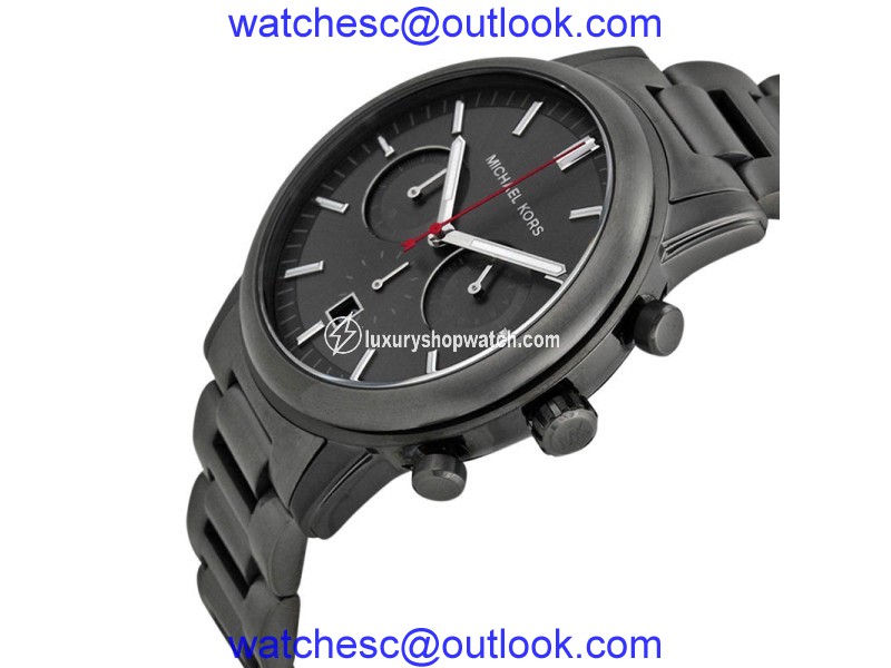 Michael Kors MK8371 Pennat Gunmetal Dial Gunmetal IP Chronograph Men's Watch Michael Kors