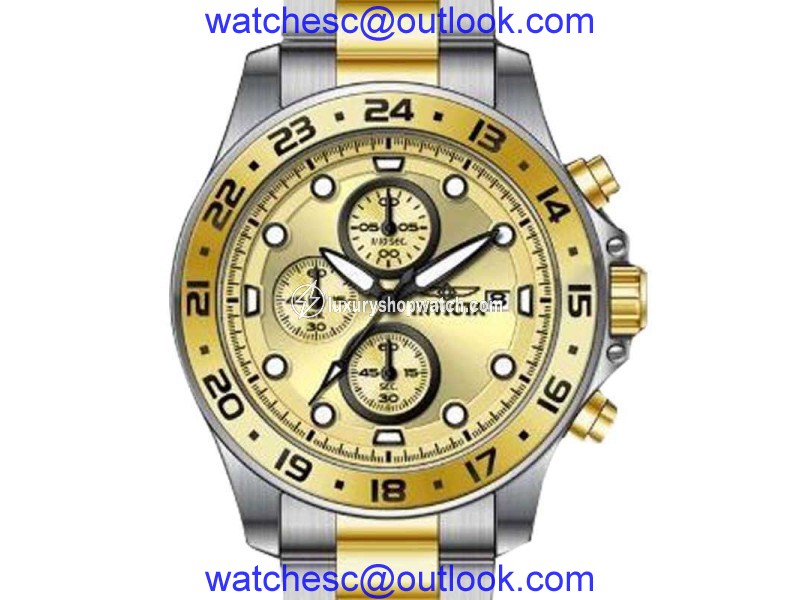 Invicta 15207 Pro Diver Chronograph Two Tone Stainless Steel Quartz Watch Invicta
