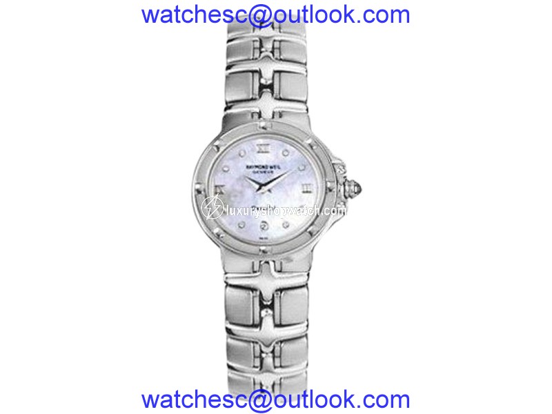 Raymond Weil 9995-PD White Mother Of Pearl Diamond Dial Quartz Watch Raymond Weil