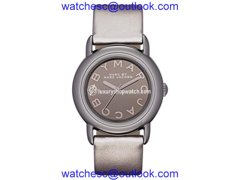 Marc by Marc Jacobs MBM1220 Marci Mirror Dial Gray Leather Quartz Womens Watch Marc By Marc Jacobs